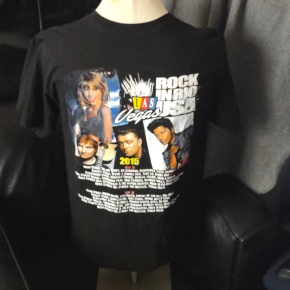 Rock In Rio Las Vegas 2015 Taylor Swift T-Shirt Bruno Mars Sam Smith Ed Sheeran